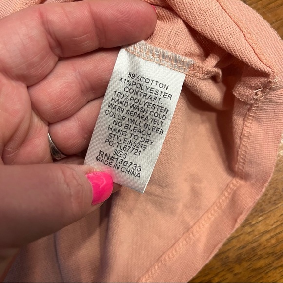 NWT Umgee light peach orange blouse tank size small - Picture 4 of 7